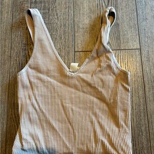 Mahina Ribbed Beige Camisole
